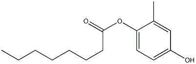 Octanoic acid 4-hydroxy-2-methylphenyl ester Struktur