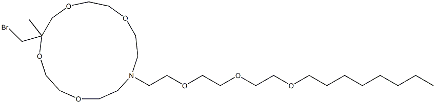 13-[2-[2-[2-(Octyloxy)ethoxy]ethoxy]ethyl]-5-(bromomethyl)-5-methyl-1,4,7,10-tetraoxa-13-azacyclopentadecane Structure