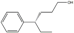 [S,(-)]-4-フェニル-1-ヘキサノール 化学構造式