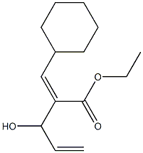(Z)-2-(1-ヒドロキシアリル)-3-シクロヘキシルプロペン酸エチル 化学構造式