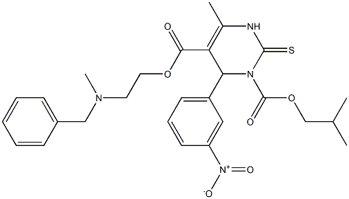 1,2,3,4-Tetrahydro-4-(3-nitrophenyl)-6-methyl-2-thioxopyrimidine-3,5-dicarboxylic acid 3-(2-methylpropyl)5-[2-[benzyl(methyl)amino]ethyl] ester
