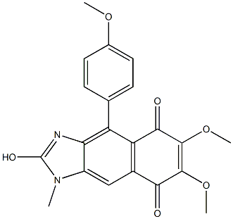2-Hydroxy-4-(4-methoxyphenyl)-6,7-dimethoxy-1-methyl-1H-naphth[2,3-d]imidazole-5,8-dione