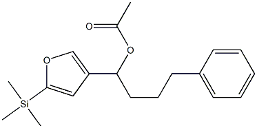Acetic acid 1-[5-(trimethylsilyl)-3-furyl]-4-phenylbutyl ester Struktur