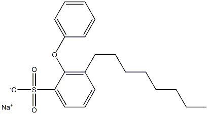 3-Octyl-2-phenoxybenzenesulfonic acid sodium salt Struktur
