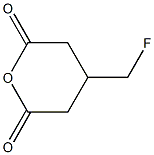 3-(フルオロメチル)グルタル酸無水物 化学構造式