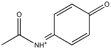 Acetyl(4-oxo-2,5-cyclohexadien-1-ylidene)aminium Structure