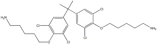 2,2-Bis[3,5-dichloro-4-(5-aminopentyloxy)phenyl]propane|