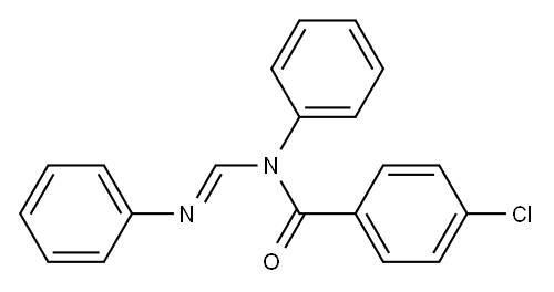 N1-(p-クロロベンゾイル)-N1,N2-ジフェニルホルムアミジン 化学構造式