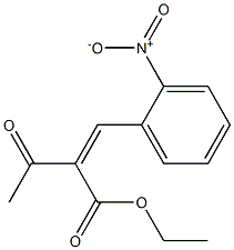 (Z)-2-アセチル-3-(2-ニトロフェニル)アクリル酸エチル 化学構造式