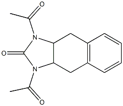1,3-ジアセチル-3a,4,9,9a-テトラヒドロ-1H-ナフト[2,3-d]イミダゾール-2(3H)-オン 化学構造式