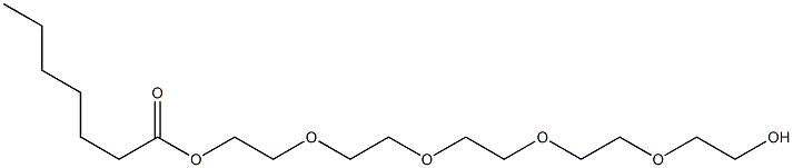Heptanoic acid 2-[2-[2-[2-(2-hydroxyethoxy)ethoxy]ethoxy]ethoxy]ethyl ester Structure