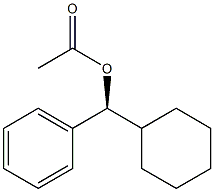 (-)-Acetic acid (S)-phenylcyclohexylmethyl ester Struktur