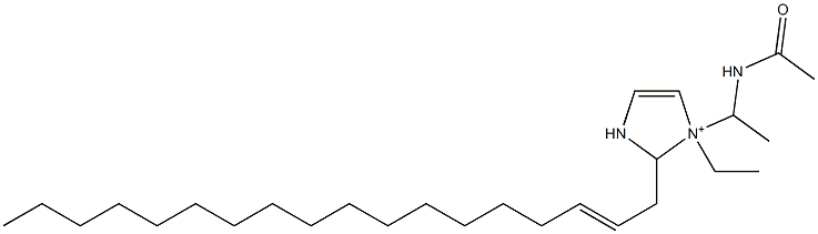1-[1-(Acetylamino)ethyl]-1-ethyl-2-(2-octadecenyl)-4-imidazoline-1-ium Structure