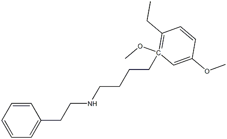 N-(2-フェニルエチル)-2,4-ジメトキシ-5-エチルベンゼン-4-ブタンアミン 化学構造式