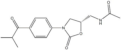 (5S)-5-Acetylaminomethyl-3-[4-(2-methylpropanoyl)phenyl]oxazolidin-2-one