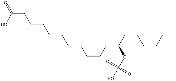 (9Z,12R)-12-(Sulfooxy)-9-octadecenoic acid Structure