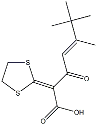  2-(1,3-Dithiolan-2-ylidene)-3-oxo-5,6,6-trimethyl-4-heptenoic acid