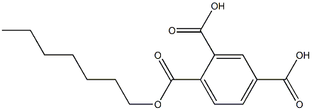 1,2,4-Benzenetricarboxylic acid dihydrogen 1-heptyl ester Struktur