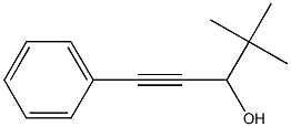 1-フェニル-4,4-ジメチル-1-ペンチン-3-オール 化学構造式