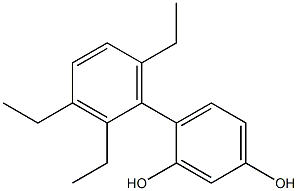 4-(2,3,6-Triethylphenyl)benzene-1,3-diol Structure