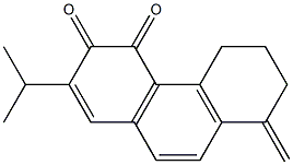 5,6,7,8-テトラヒドロ-2-イソプロピル-8-メチレンフェナントレン-3,4-ジオン 化学構造式