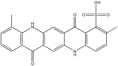 5,7,12,14-Tetrahydro-2,11-dimethyl-7,14-dioxoquino[2,3-b]acridine-1-sulfonic acid Structure