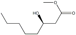 (R)-3-ヒドロキシオクタン酸メチル 化学構造式