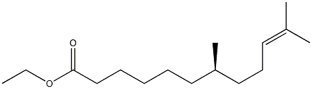 [R,(+)]-7,11-Dimethyl-10-dodecenoic acid ethyl ester,,结构式