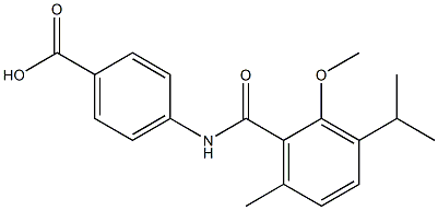 p-(3-Isopropyl-2-methoxy-6-methylbenzoylamino)benzoic acid 结构式