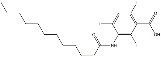 3-Lauroylamino-2,4,6-triiodobenzoic acid Struktur