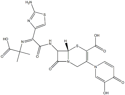 7-[(Z)-2-(2-Aminothiazol-4-yl)-2-[(1-methyl-1-carboxyethyl)imino]acetylamino]-3-[(3-hydroxy-1,4-dihydro-4-oxopyridin)-1-yl]cepham-3-ene-4-carboxylic acid|