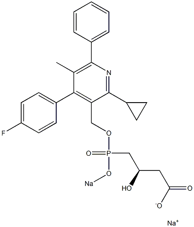 (3R)-4-[[[4-(4-Fluorophenyl)-2-cyclopropyl-5-methyl-6-phenyl-3-pyridinyl]methoxy]sodiooxyphosphinyl]-3-hydroxybutyric acid sodium salt