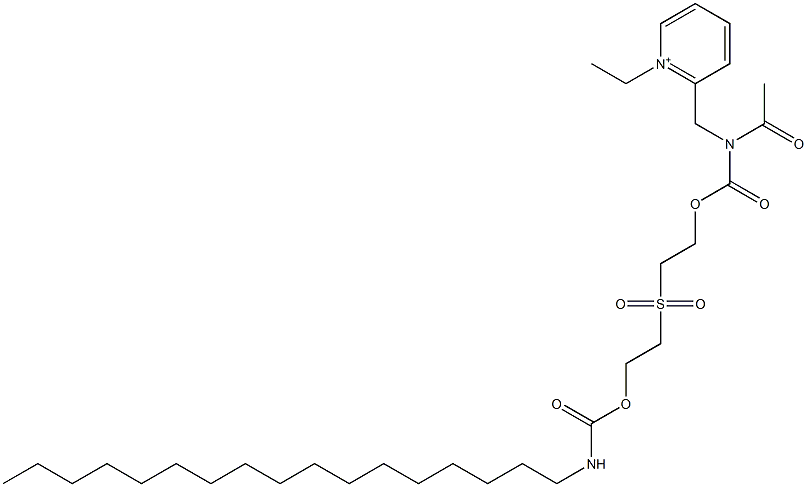 2-[N-Acetyl-N-[2-[2-(heptadecylcarbamoyloxy)ethylsulfonyl]ethoxycarbonyl]aminomethyl]-1-ethylpyridinium Struktur