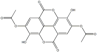 2,7-ジアセトキシ-3,8-ジヒドロキシ[1]ベンゾピラノ[5,4,3-cde][1]ベンゾピラン-5,10-ジオン 化学構造式