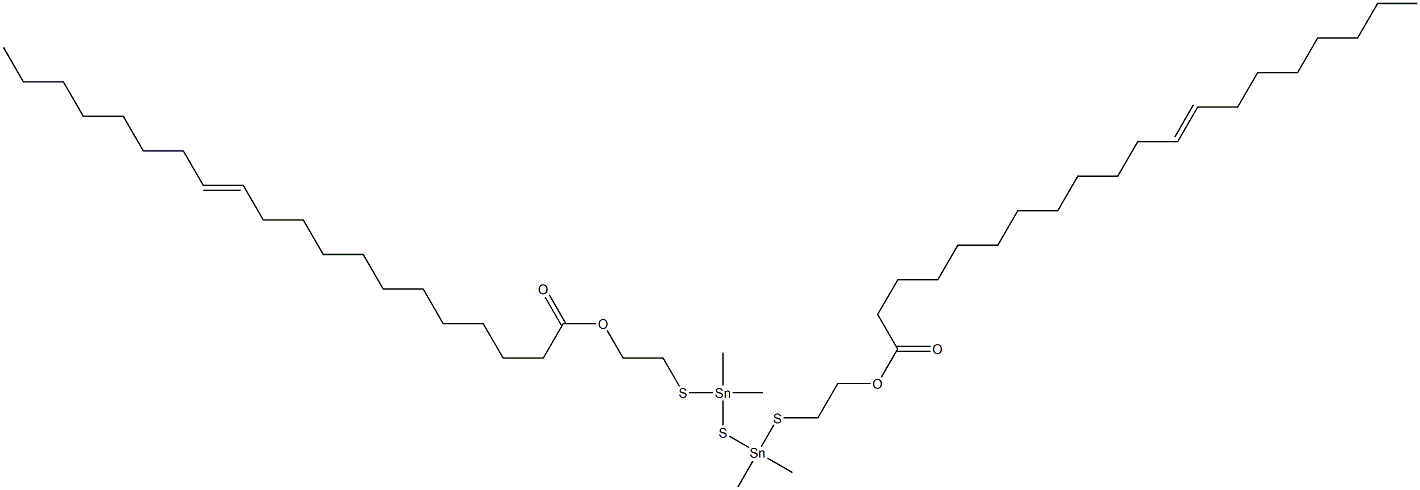 Bis[dimethyl[[2-(11-nonadecenylcarbonyloxy)ethyl]thio]stannyl] sulfide Structure