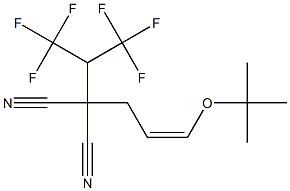 (Z)-2-Cyano-2-[1-(trifluoromethyl)-2,2,2-trifluoroethyl]-5-tert-butoxy-4-pentenenitrile Structure