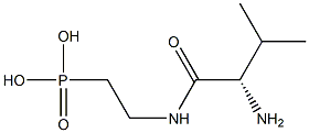 [2-(L-バリルアミノ)エチル]ホスホン酸 化学構造式
