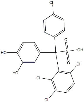  (4-Chlorophenyl)(2,3,6-trichlorophenyl)(3,4-dihydroxyphenyl)methanesulfonic acid