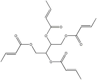 Tetrakiscrotonic acid 1,2,3,4-butanetetryl ester Structure