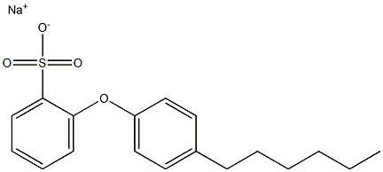 2-(4-Hexylphenoxy)benzenesulfonic acid sodium salt Structure