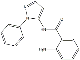 N-(2-アミノベンゾイル)-1-フェニル-1H-ピラゾール-5-アミン 化学構造式