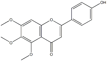 4'-ヒドロキシ-5,6,7-トリメトキシフラボン 化学構造式