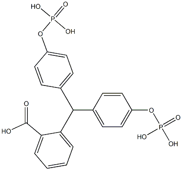 2-[Bis[4-(phosphonooxy)phenyl]methyl]benzoic acid Structure