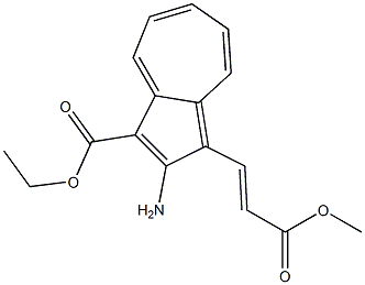 (2E)-3-[(2-Amino-3-ethoxycarbonylazulen)-1-yl]propenoic acid methyl ester Struktur