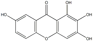 1,2,3,7-Tetrahydroxy-9H-xanthen-9-one Struktur