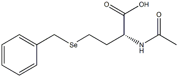 [R,(-)]-2-Acetylamino-4-(benzylseleno)butyric acid Struktur