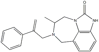 4,5,6,7-Tetrahydro-5-methyl-6-(2-phenyl-2-propenyl)imidazo[4,5,1-jk][1,4]benzodiazepin-2(1H)-one Struktur