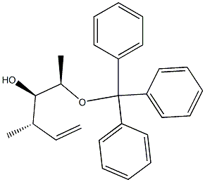 (2R,3R,4S)-2-Triphenylmethoxy-4-methyl-5-hexen-3-ol Struktur