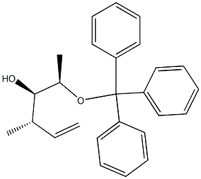 (2R,3R,4S)-2-Triphenylmethoxy-4-methyl-5-hexen-3-ol Structure