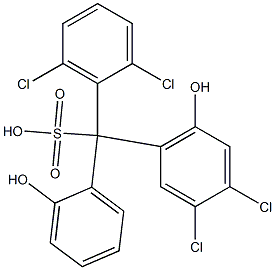 (2,6-Dichlorophenyl)(3,4-dichloro-6-hydroxyphenyl)(2-hydroxyphenyl)methanesulfonic acid